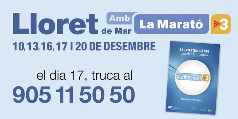 Lloret se suma a La Marató de TV3 amb diverses activitats Lloret se suma a La Marató de TV3 amb diverses activitats