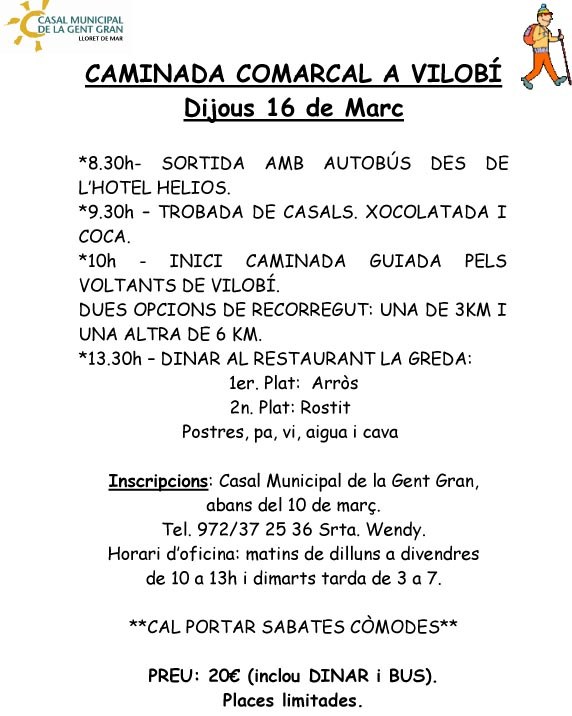 Caminada comarcal a Vilobí Caminada comarcal a Vilobí